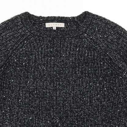 Nutmeg Womens Grey   Pullover Jumper Size 8