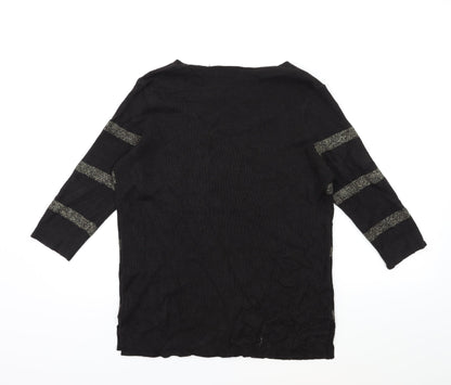 Marks and Spencer Womens Brown Striped Knit Pullover Jumper Size 10