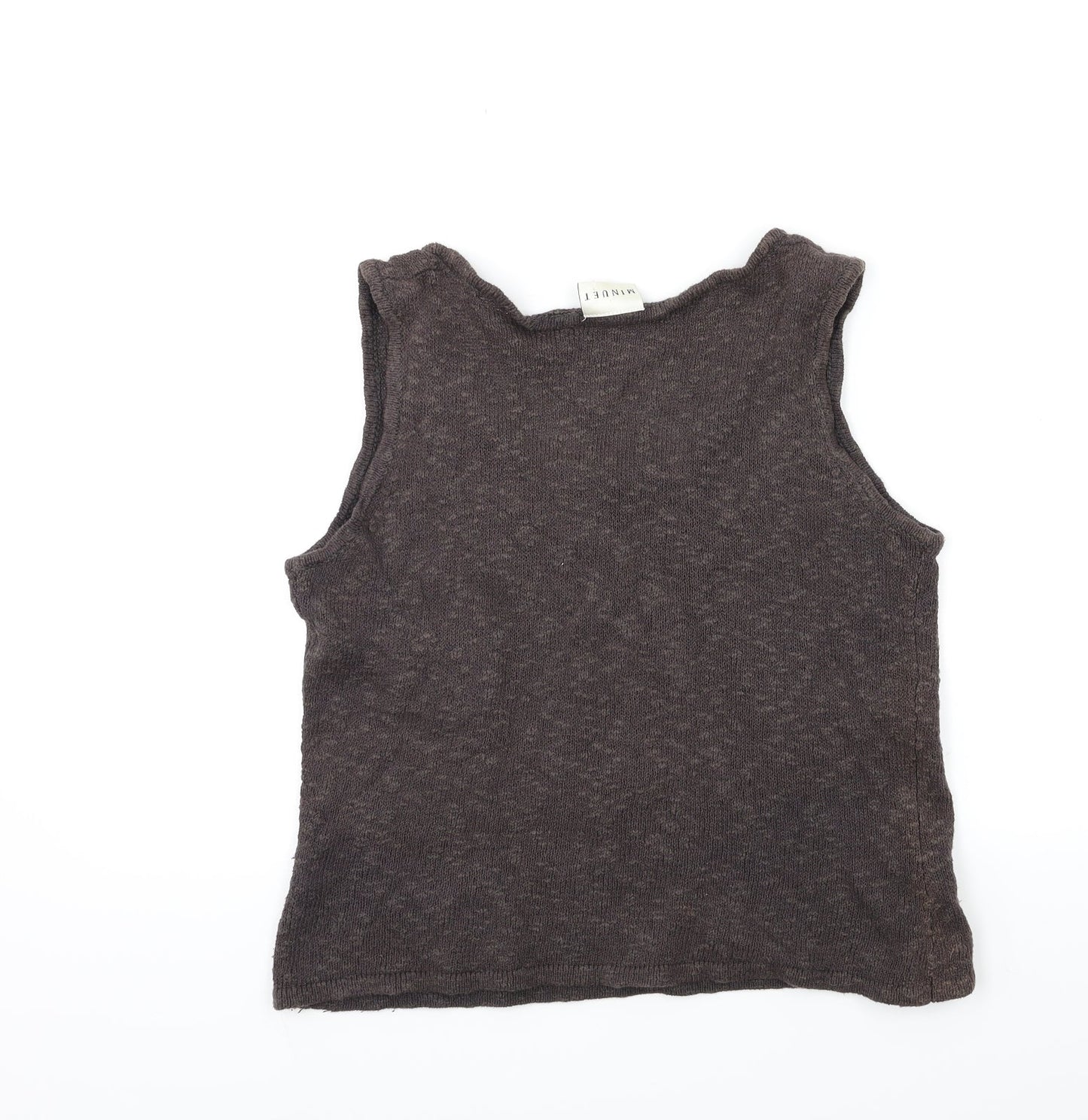 Minuet Womens Brown  Knit Pullover Jumper Size 14