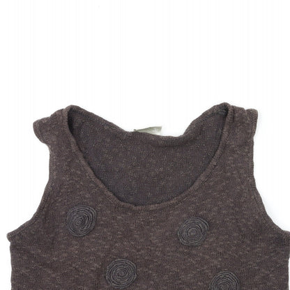 Minuet Womens Brown  Knit Pullover Jumper Size 14
