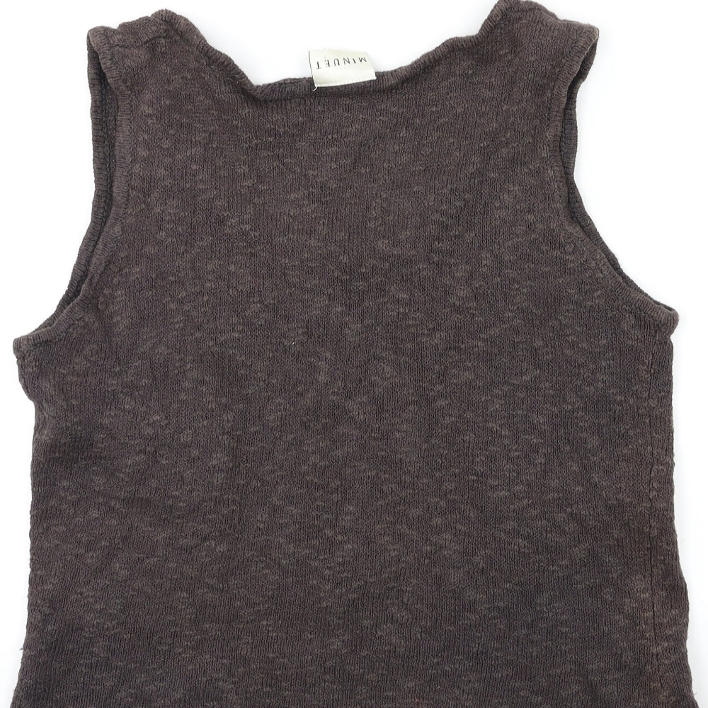 Minuet Womens Brown  Knit Pullover Jumper Size 14