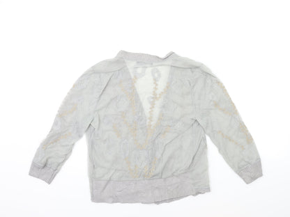 NIC+ZOE Womens Grey   Cardigan Jumper Size M