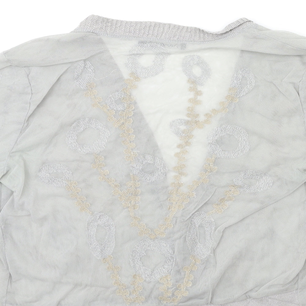NIC+ZOE Womens Grey   Cardigan Jumper Size M