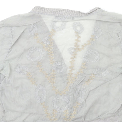NIC+ZOE Womens Grey   Cardigan Jumper Size M