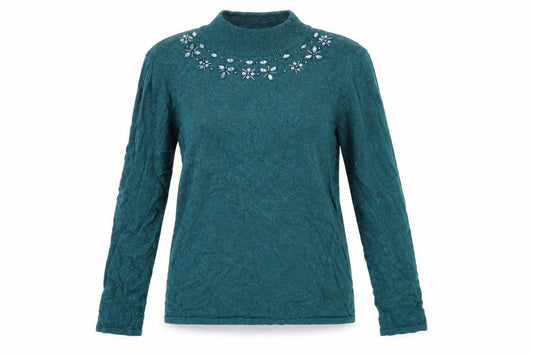 Bonmarché Womens Green  Knit Pullover Jumper Size XS