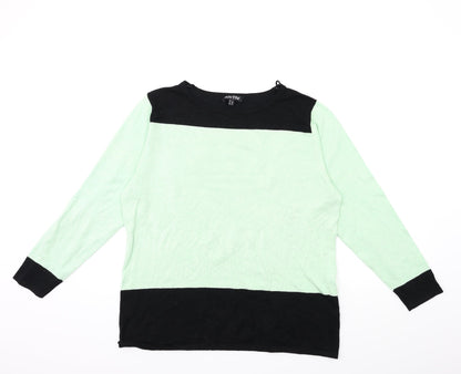 marble Womens Green  Knit Pullover Jumper Size 4