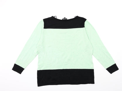 marble Womens Green  Knit Pullover Jumper Size 4