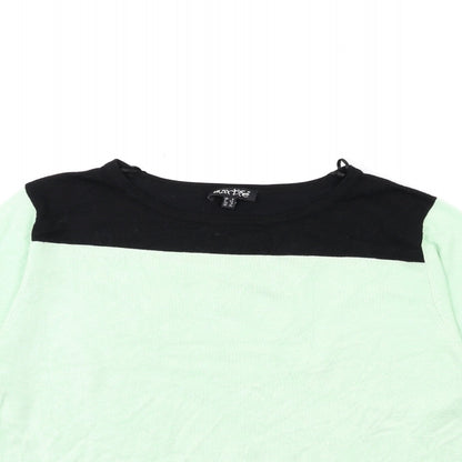 marble Womens Green  Knit Pullover Jumper Size 4