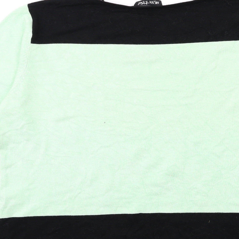 marble Womens Green  Knit Pullover Jumper Size 4