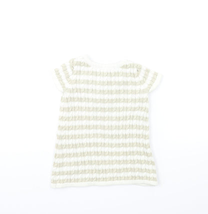 Cynthia Rowley Baby Gold Striped Knit Jumper Dress  Size 9-12 Months