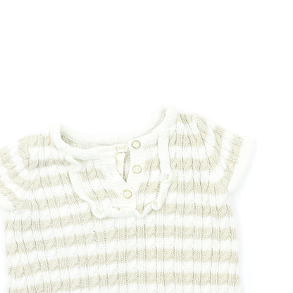 Cynthia Rowley Baby Gold Striped Knit Jumper Dress  Size 9-12 Months