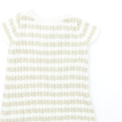 Cynthia Rowley Baby Gold Striped Knit Jumper Dress  Size 9-12 Months