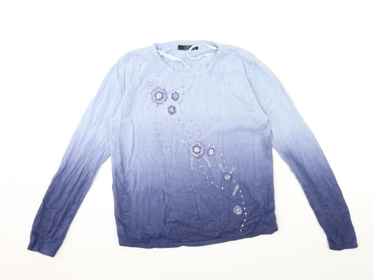 Bonmarché Womens Blue   Pullover Jumper Size S