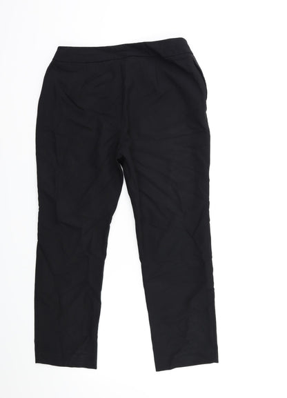 Womens UK Size 10 Preworn Regular Fit  Black Trousers