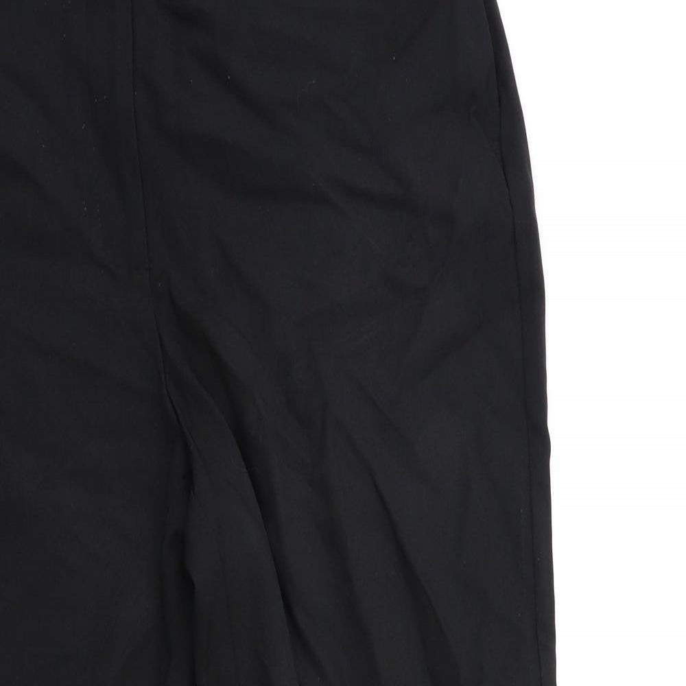 Womens UK Size 10 Preworn Regular Fit  Black Trousers
