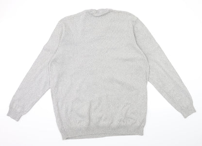 capsule Mens Grey  Knit Pullover Jumper Size 2XL