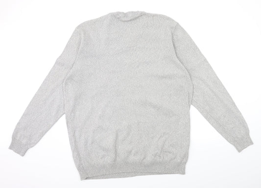 capsule Mens Grey  Knit Pullover Jumper Size 2XL