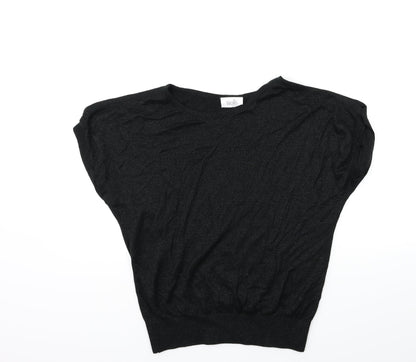 Wallis Womens Black  Knit Pullover Jumper Size S  - Open Shoulder