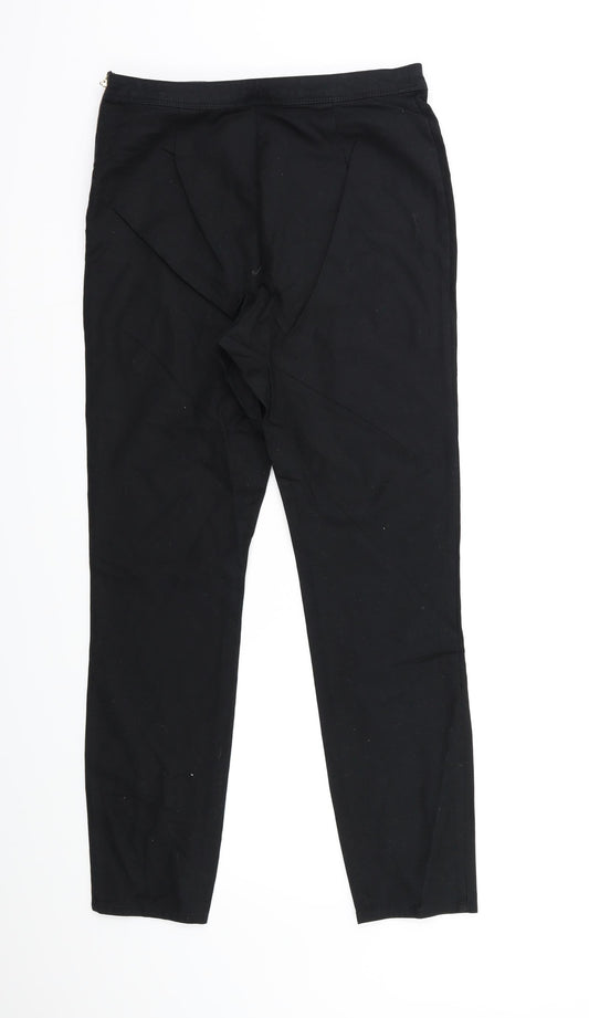 Womens UK Size 12 River Island Regular Fit Snow Pants Black Trousers