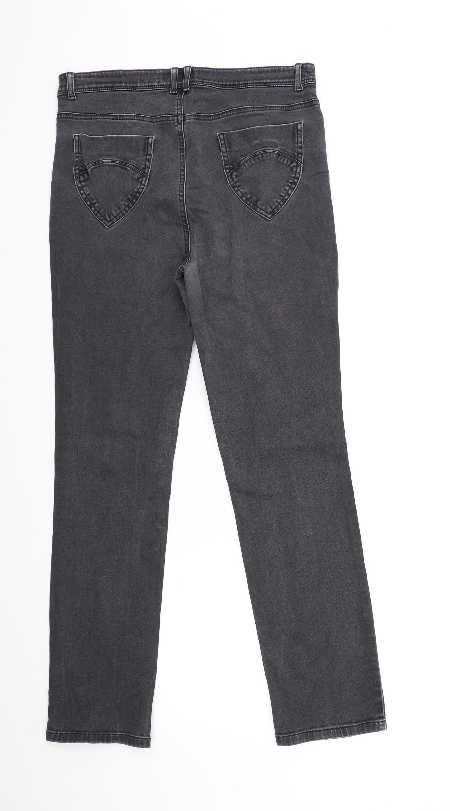 Per Una Womens Grey  Denim Skinny Jeans Size 12 L29 in