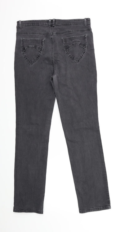 Per Una Womens Grey  Denim Skinny Jeans Size 12 L29 in