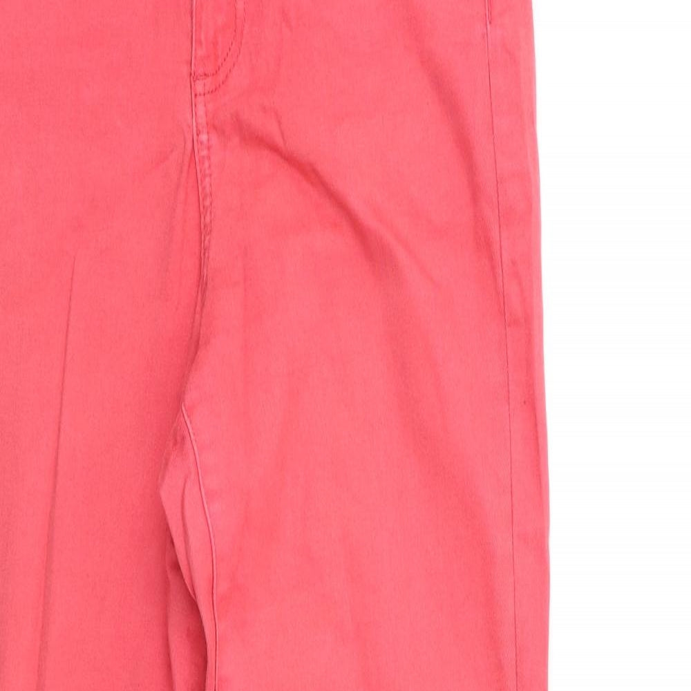 Denim & Co. Womens Red  Denim Skinny Jeans Size 12 L28 in