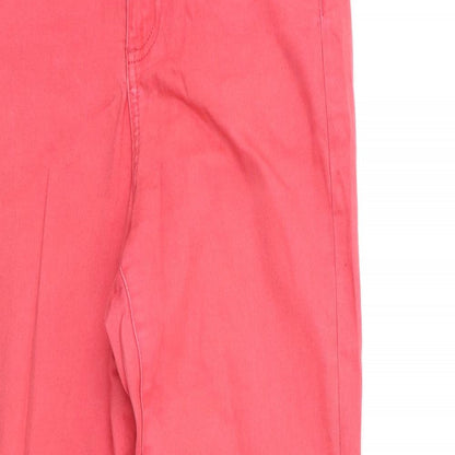 Denim & Co. Womens Red  Denim Skinny Jeans Size 12 L28 in