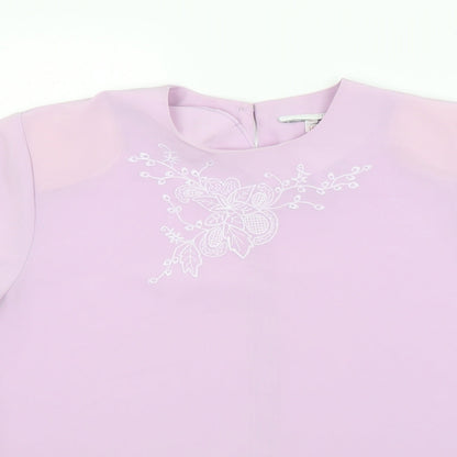 Preworn Womens Purple   Basic Blouse Size 14
