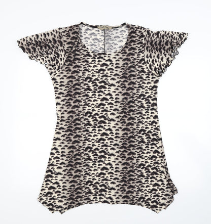 Poetic soul Womens Brown Animal Print  T-Shirt Dress  Size S  - Beach Cover Up