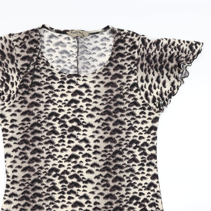 Poetic soul Womens Brown Animal Print  T-Shirt Dress  Size S  - Beach Cover Up