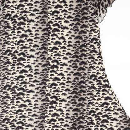 Poetic soul Womens Brown Animal Print  T-Shirt Dress  Size S  - Beach Cover Up