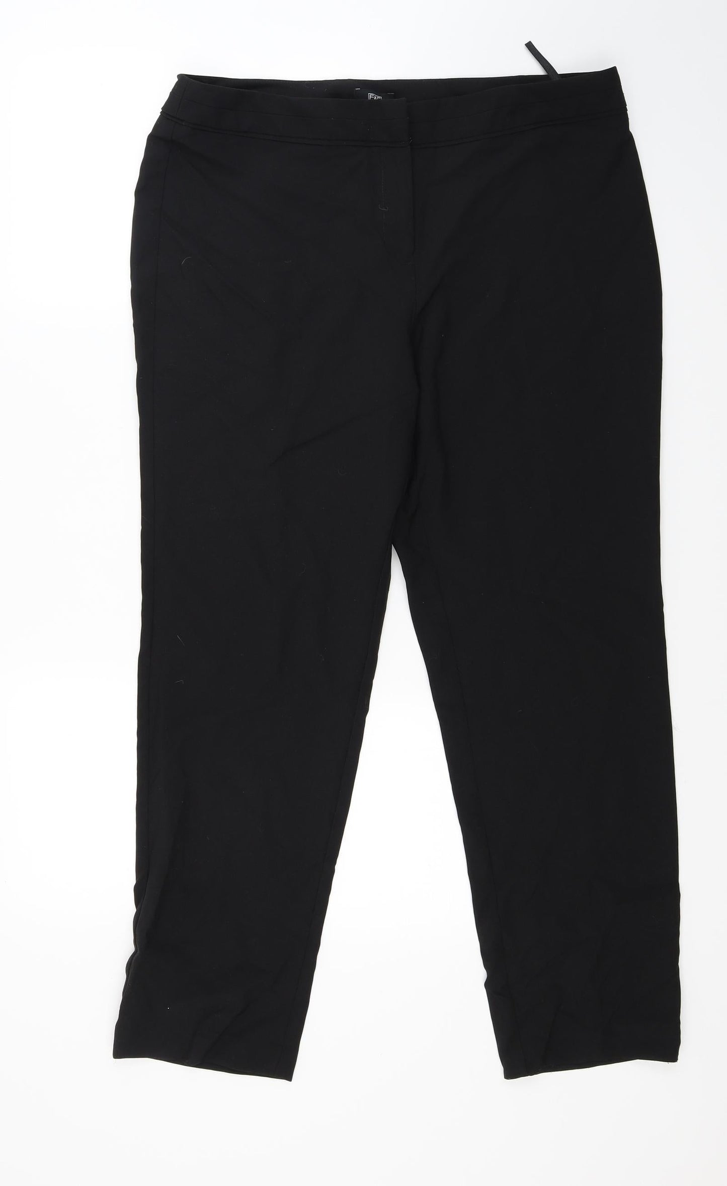 F&F Womens Black   Trousers  Size 14 L26 in
