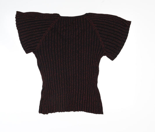 Womens UK Size L M&Co Black Jersey Blouse