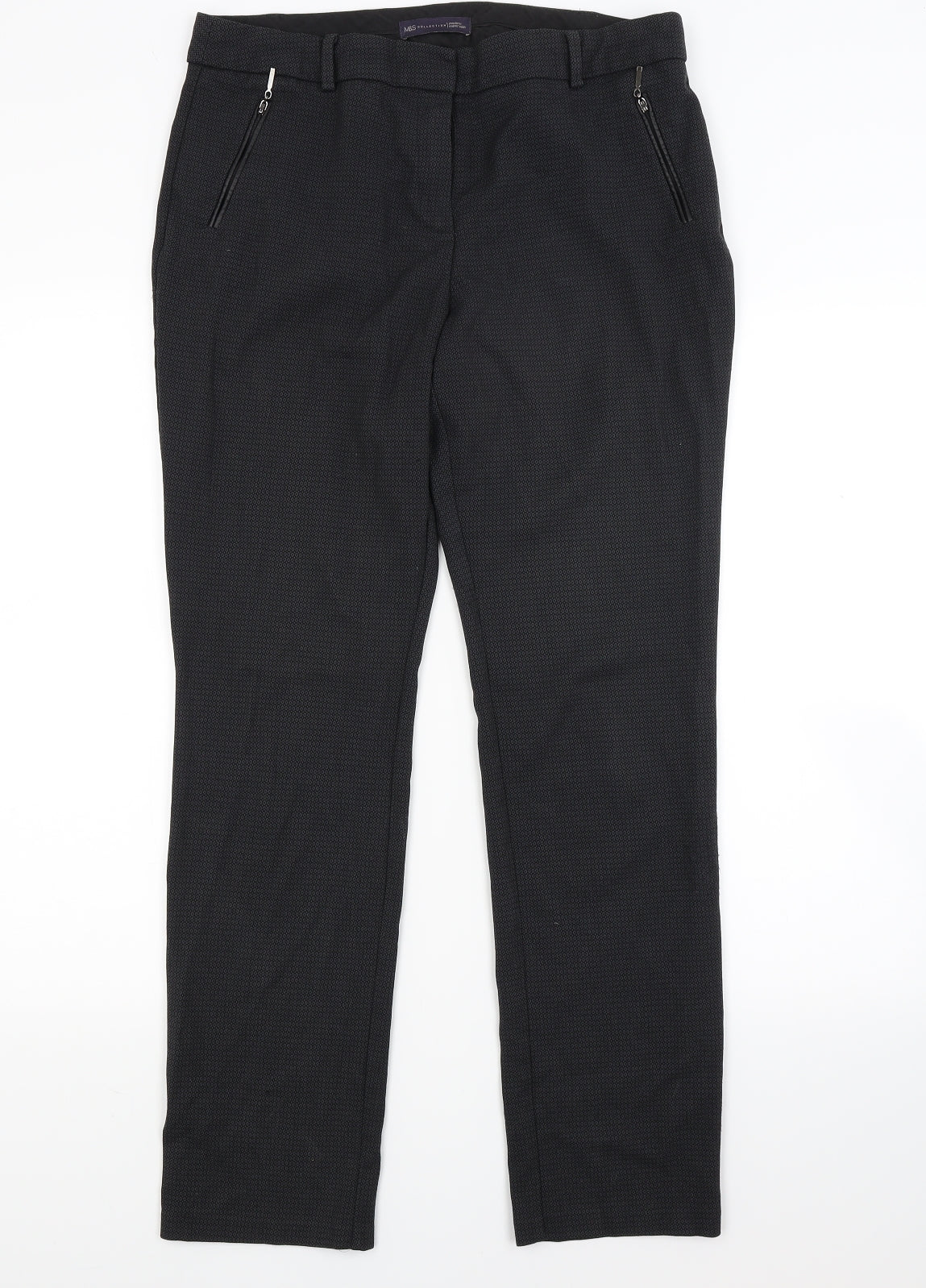 Womens UK Size 12 Marks and Spencer Regular Fit  Grey Trousers