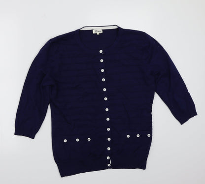 dixie Womens Blue   Cardigan Jumper Size L