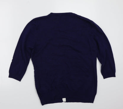 dixie Womens Blue   Cardigan Jumper Size L