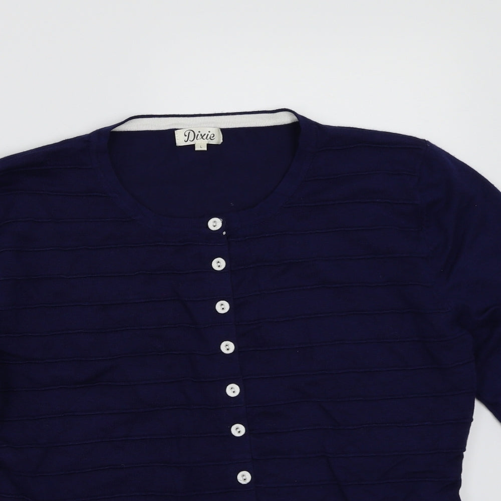 dixie Womens Blue   Cardigan Jumper Size L