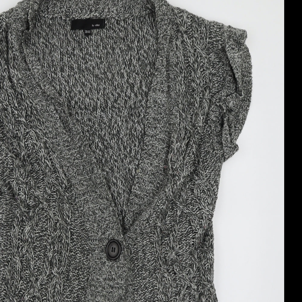 Ellos Womens Grey   Cardigan Jumper Size 10