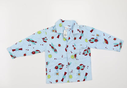 Primark Boys Blue Geometric   Pyjama Top Size 2-3 Years