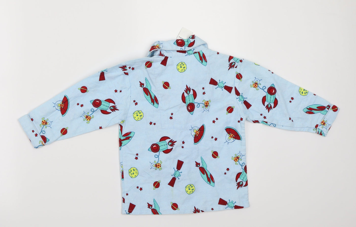Primark Boys Blue Geometric   Pyjama Top Size 2-3 Years