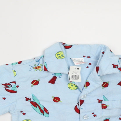 Primark Boys Blue Geometric   Pyjama Top Size 2-3 Years