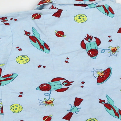 Primark Boys Blue Geometric   Pyjama Top Size 2-3 Years