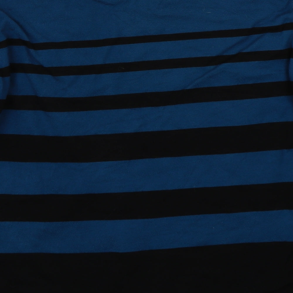 Just Elegance Womens Blue Striped  Pullover Jumper Size S