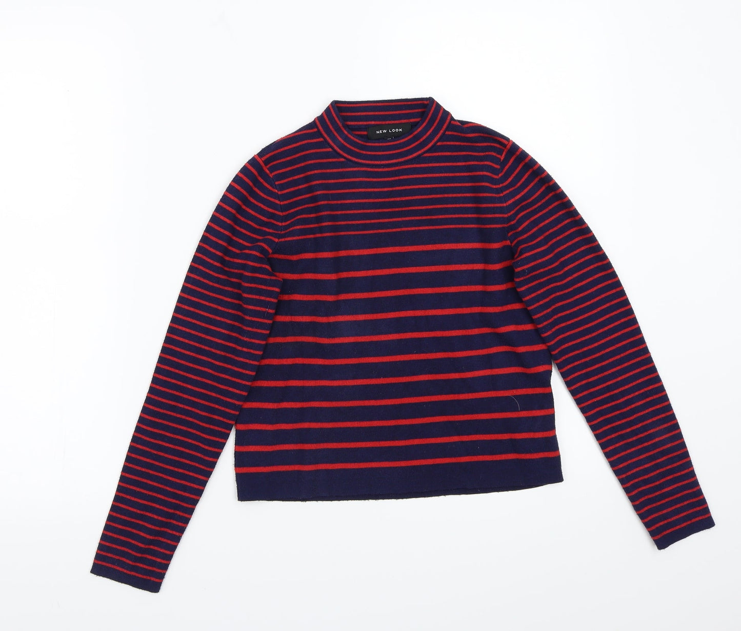 Newlook Womens Blue Striped  Pullover Jumper Size 10