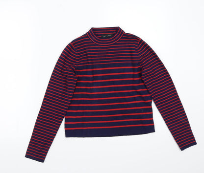 Newlook Womens Blue Striped  Pullover Jumper Size 10