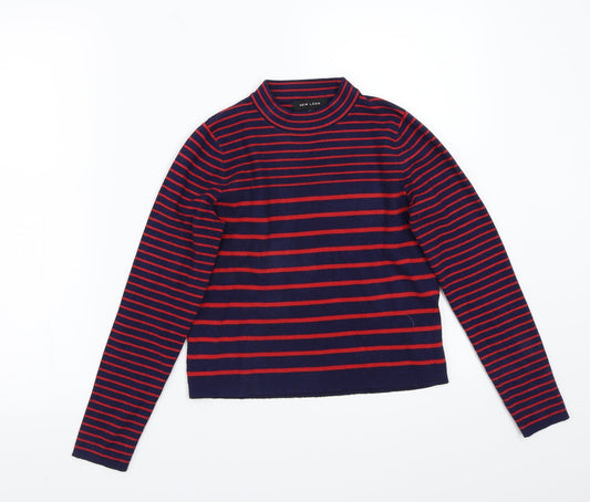 Newlook Womens Blue Striped  Pullover Jumper Size 10