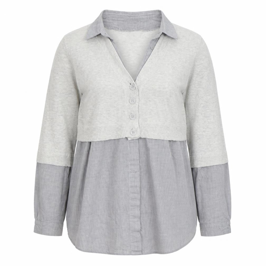Womens UK Size 2 Kookai Grey Basic Button-Up