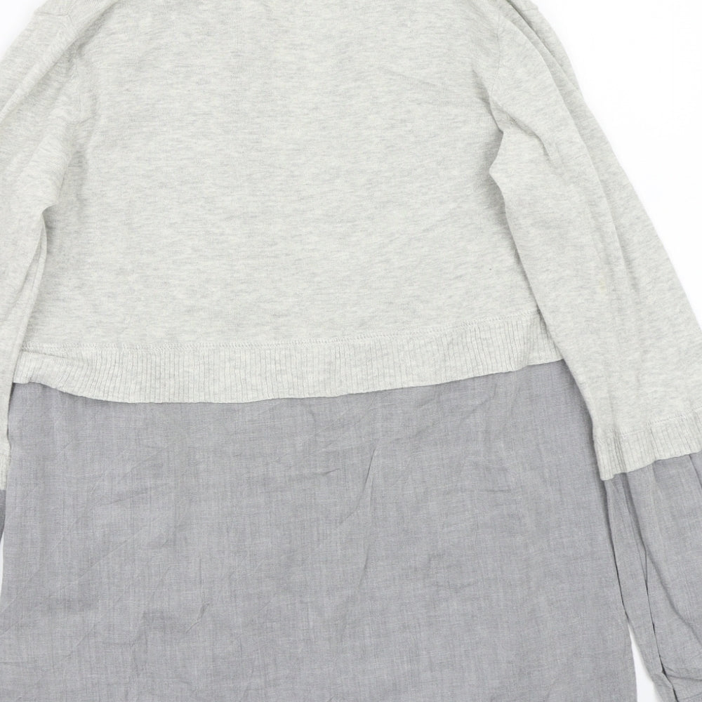 Womens UK Size 2 Kookai Grey Basic Button-Up
