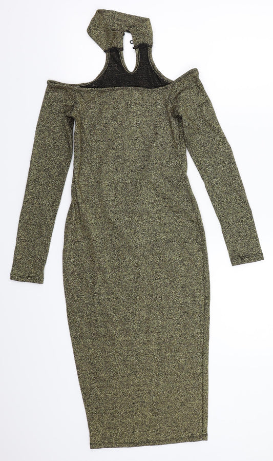 Preworn Womens Gold   A-Line  Size 8