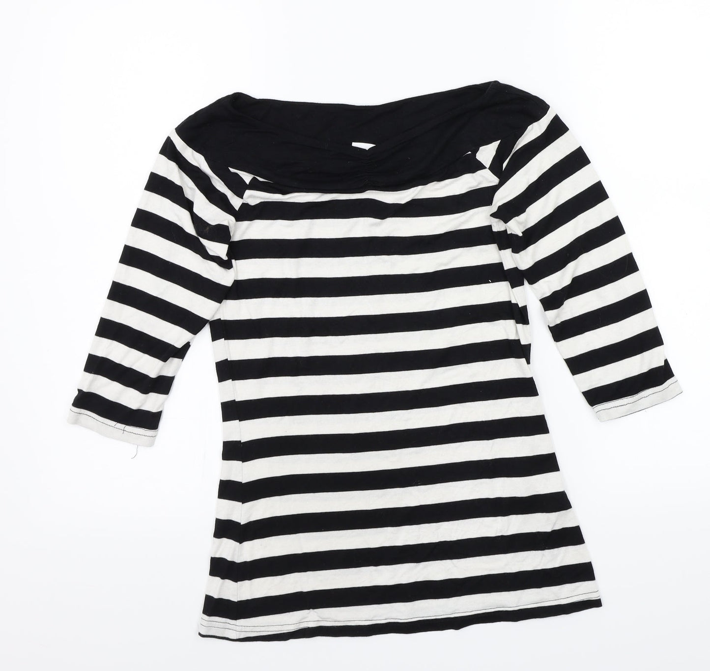Womens UK Size XS Body Flirt Black Basic T-Shirt